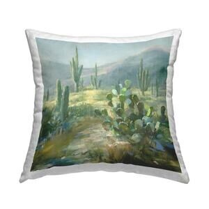 Industries Desert Cactus Landscape Decorative Throw Pillow, 18 x 18